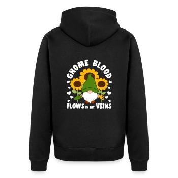 Le sang gnome coule dans mes veines Elf Gnome Miniature - Veste à capuche bio Premium Unisexe - noir - Dos - Nico (187cm)