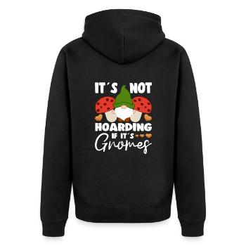 Ce n’est pas thésauriser si son jardin de gnomes elfes - Veste à capuche bio Premium Unisexe - noir - Dos - Nico (187cm)