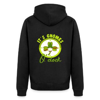 Ses Gnomes OClock Loverleaf Elf Garden Miniature - Veste à capuche bio Premium Unisexe - noir - Dos - Nico (187cm)
