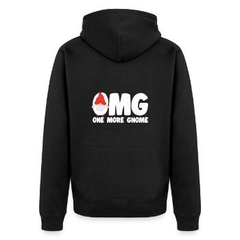 One More Gnome Elf Gnome Miniature Garden Dwarf - Unisex Premium Bio Zip Hoodie - Schwarz - Hinten - Nico (187cm)