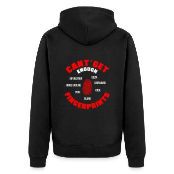 Je ne peux pas obtenir suffisamment d’empreintes digitales Criminologie médico-légale - Veste à capuche bio Premium Unisexe - noir - Dos - Nico (187cm)