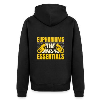 Euphoniums The Bass-ic Essentials Baritone Player - Unisex Premium Organic Zip Hoodie - black - Back - Nico (187cm)