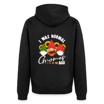 J’étais normal il y a trois gnomes elfe gnome de jardin - Veste à capuche bio Premium Unisexe - noir - Dos - Nico (187cm)