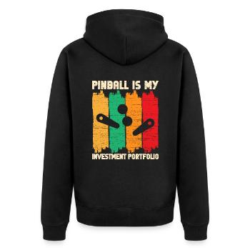 Pinball est mon portefeuille d’investissement Retro Pinball - Veste à capuche bio Premium Unisexe - noir - Dos - Nico (187cm)
