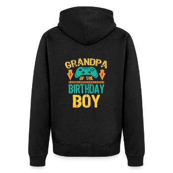 Grand-père de l’idée de cadeau de jeu de garçon d’anniversaire - Veste à capuche bio Premium Unisexe - noir - Dos - Nico (187cm)