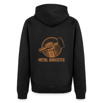 Metalsmith Metal Gangster Idée cadeau - Veste à capuche bio Premium Unisexe - noir - Dos - Nico (187cm)