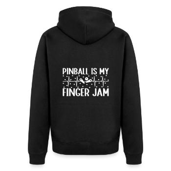 Pinball Machine Pinball Is My Finger Jam Pinball - Unisex Premium Organic Zip Hoodie - black - Back - Nico (187cm)