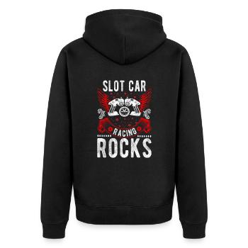 Slot Car Racing Rocks Slotracing Idée cadeau - Veste à capuche bio Premium Unisexe - noir - Dos - Nico (187cm)