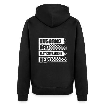 Mari Papa Slot Car Legend Racer Cadeau - Veste à capuche bio Premium Unisexe - noir - Dos - Nico (187cm)