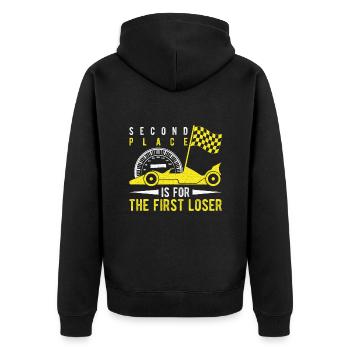 La deuxième place est pour les premières machines à sous Loser Racer - Veste à capuche bio Premium Unisexe - noir - Dos - Nico (187cm)