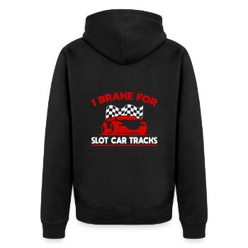 I Frein pour Slot Car Tracks Slot Car Drag Racing - Veste à capuche bio Premium Unisexe - noir - Dos - Nico (187cm)