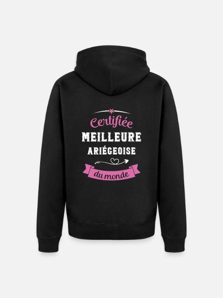 Certifiée ariégeoise du monde - Veste à capuche bio Premium Unisexe - noir