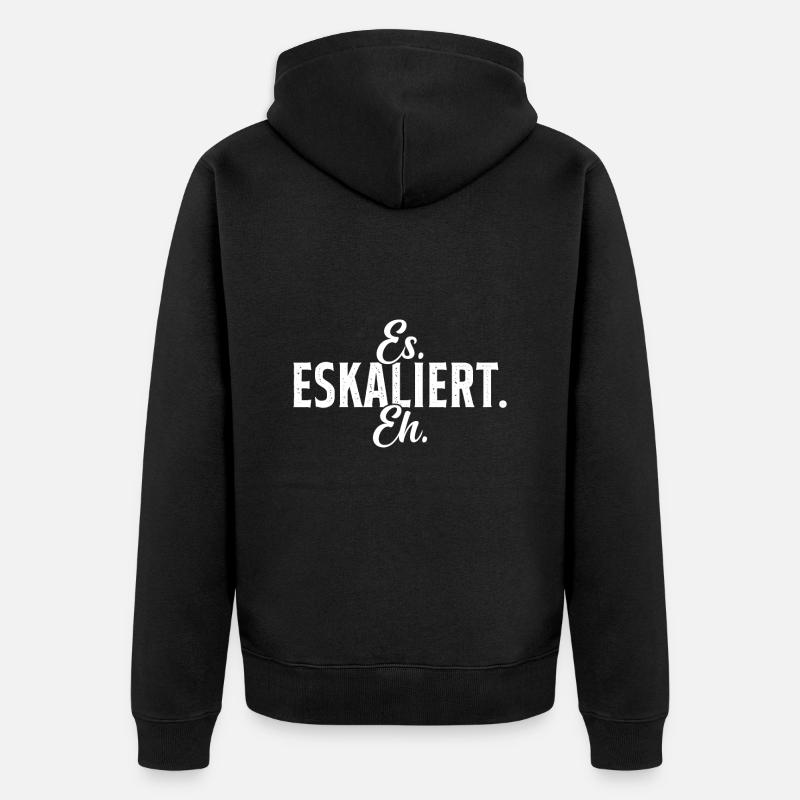 ES Eskaliert Eh - Unisex Premium Bio Zip Hoodie - Schwarz