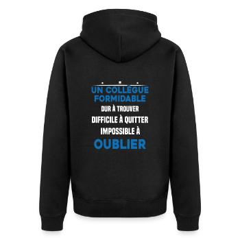 Collègue formidable dur à trouver Cadeau - Veste à capuche bio Premium Unisexe - noir - Dos - Nico (187cm)