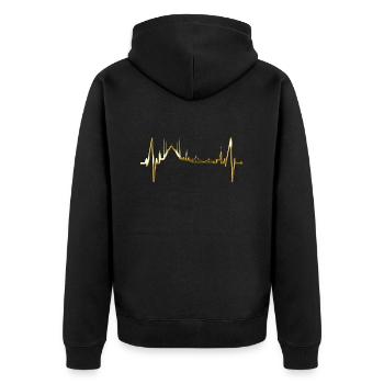 Istanbul Skyline Heartbeat Turquie J’aime Türkiye - Veste à capuche bio Premium Unisexe - noir - Dos - Nico (187cm)