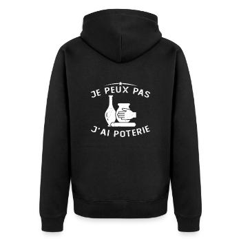 Je Peux Pas J ai Poterie Potier - Veste à capuche bio Premium Unisexe - noir - Dos - Nico (187cm)