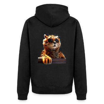 Lunettes de soleil guépard Chats guépard Mignon guépard - Veste à capuche bio Premium Unisexe - noir - Dos - Nico (187cm)