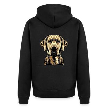 Labrador Retriever Chien Amour Jeunes Labradors Mignons - Veste à capuche bio Premium Unisexe - noir - Dos - Nico (187cm)