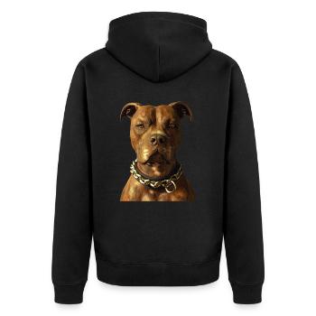 Pitbull Bulldog Pittie American Pitbull Terrier - Veste à capuche bio Premium Unisexe - noir - Dos - Nico (187cm)