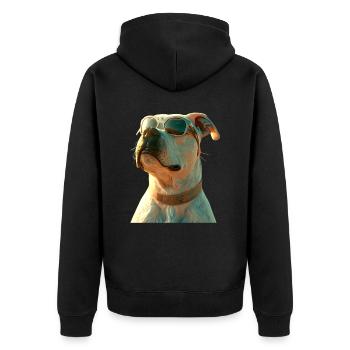 Pitbull Bulldog Pittie American Pitbull Terrier - Veste à capuche bio Premium Unisexe - noir - Dos - Nico (187cm)