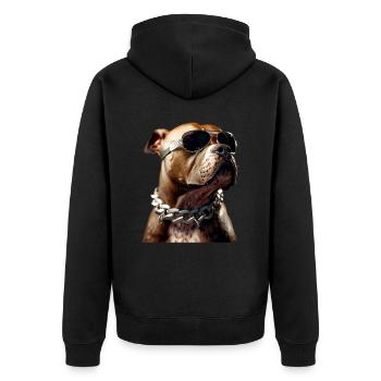 Pitbull Bulldog Pittie American Pitbull Terrier - Veste à capuche bio Premium Unisexe - noir - Dos - Nico (187cm)