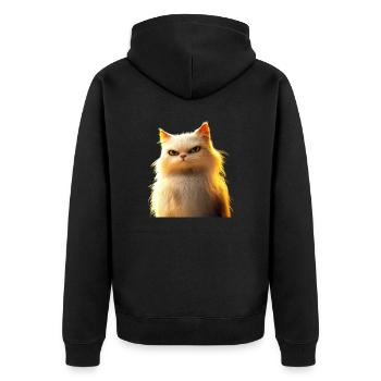 Persian Cat Persian Cat Persian Cat Cute Cats - Unisex Premium Organic Zip Hoodie - black - Back - Nico (187cm)