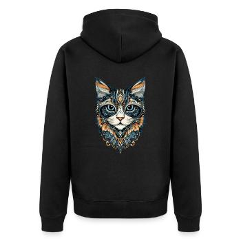 Persian Cat Persian Cat Persian Cat Cute Cats - Unisex Premium Organic Zip Hoodie - black - Back - Nico (187cm)