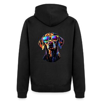 Labrador Retriever Chien Amour Jeunes Labradors mignons - Veste à capuche bio Premium Unisexe - noir - Dos - Nico (187cm)