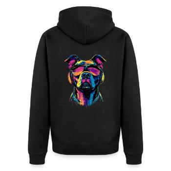 Pitbull Bulldog Pittie American Pitbull Terrier - Veste à capuche bio Premium Unisexe - noir - Dos - Nico (187cm)
