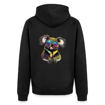 Koala Bear Australia Koala Bear Cute Koala Bears - Unisex Premium Organic Zip Hoodie - black - Back - Nico (187cm)