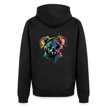 Koala Bear Australia Koala Bear Cute Koala Bears - Unisex Premium Organic Zip Hoodie - black - Back - Nico (187cm)