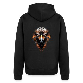 Vautour Oiseau de proie Vautour Vautour mignon Vautour - Veste à capuche bio Premium Unisexe - noir - Dos - Nico (187cm)
