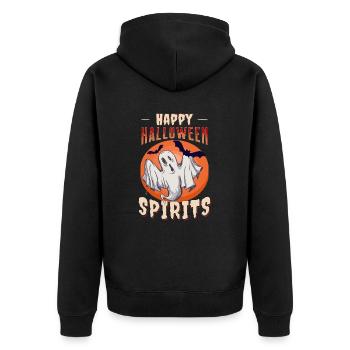 joyeux fantômes d’Halloween avec bat moon party - Veste à capuche bio Premium Unisexe - noir - Dos - Nico (187cm)