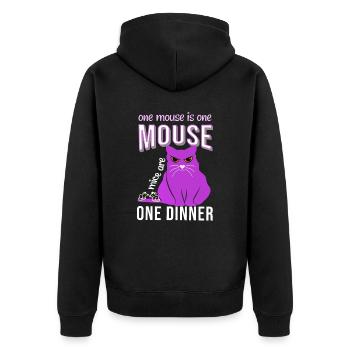 Une souris une souris chat parler mot gros chat - Veste à capuche bio Premium Unisexe - noir - Dos - Nico (187cm)