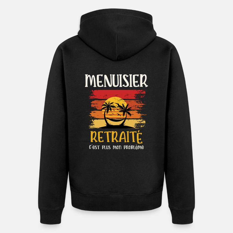 menuisier retraité - Veste à capuche bio Premium Unisexe - noir