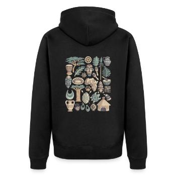 Afrique - Veste à capuche bio Premium Unisexe - noir - Dos - Nico (187cm)