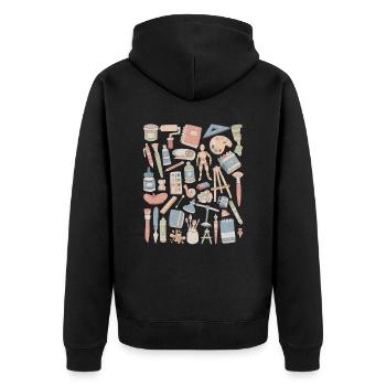 Art et créativité - Veste à capuche bio Premium Unisexe - noir - Dos - Nico (187cm)