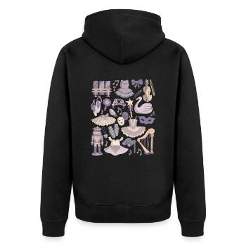 Ballet - Veste à capuche bio Premium Unisexe - noir - Dos - Nico (187cm)