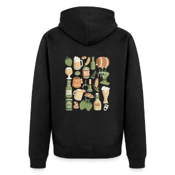 Bière - Veste à capuche bio Premium Unisexe - noir - Dos - Nico (187cm)