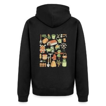Ferme - Veste à capuche bio Premium Unisexe - noir - Dos - Nico (187cm)