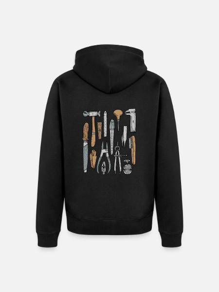 Goldsmith's Tool - Unisex Premium Organic Zip Hoodie - black