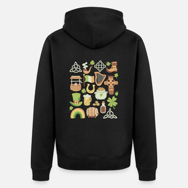 Irlande - Veste à capuche bio Premium Unisexe - noir