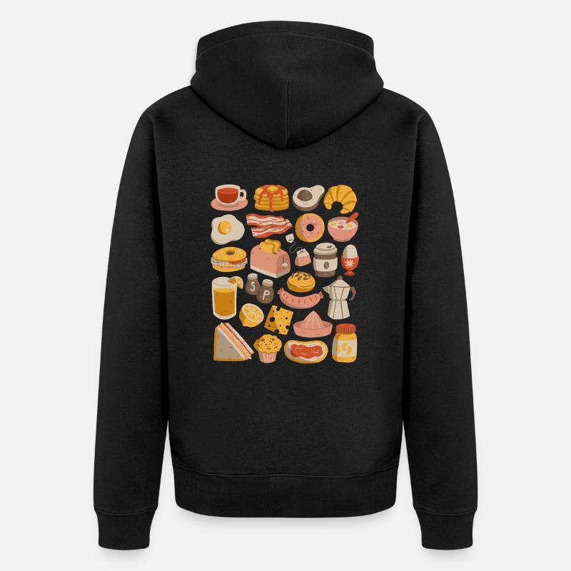 Petit déjeuner & brunch - Veste à capuche bio Premium Unisexe - noir
