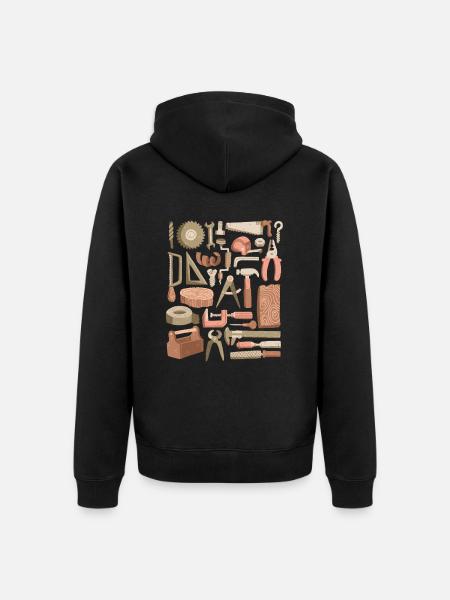Carpenter, carpenter and carpenter - Unisex Premium Organic Zip Hoodie - black