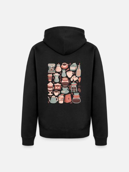 Café - Veste à capuche bio Premium Unisexe - noir