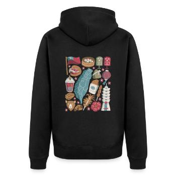 Taiwan - Veste à capuche bio Premium Unisexe - noir - Dos - Nico (187cm)