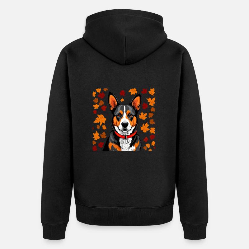 Chien d’automne - Veste à capuche bio Premium Unisexe - noir