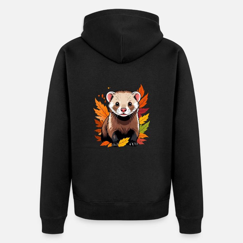 Furet mignon - Veste à capuche bio Premium Unisexe - noir
