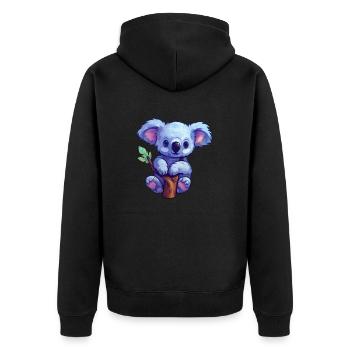 Koala mignon avec animal de tribu Australie Koala Bear - Veste à capuche bio Premium Unisexe - noir - Dos - Nico (187cm)
