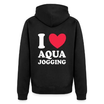 Sport Aqua jogging J'adore L'Aqua jogging - Veste à capuche bio Premium Unisexe - noir - Dos - Nico (187cm)